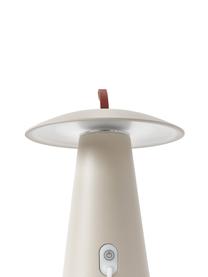 Mobile Dimmbare Aussentischlampe Ara To-Go, Griff: Kunstleder, Beige, Ø 20 x H 29 cm