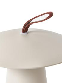 Mobile Dimmbare Aussentischlampe Ara To-Go, Griff: Kunstleder, Beige, Ø 20 x H 29 cm