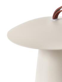 Mobile Dimmbare Aussentischlampe Ara To-Go, Griff: Kunstleder, Beige, Ø 20 x H 29 cm