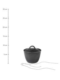 Handgemachte Zuckerdose Nordic Coal, Steingut, Braungrau, Ø 10 x H 7 cm