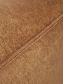 Pouf canapé cuir recyclé Lennon, Cuir brun, larg. 88 x haut. 43 cm