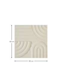 Decoración de pared de madera Massimo, Tablero de fibras de densidad media (MDF), Beige, An 80 x Al 80 cm