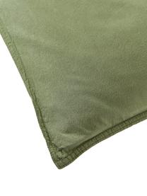 Federa in cotone lavato Darlyn, 100% cotone
Densità dei fili 150, qualità standard

La biancheria da letto in cotone è piacevolmente morbida sulla pelle, assorbe bene l'umidità ed è adatta per chi soffre di allergie

Uno speciale processo di lavaggio conferisce al tessuto un aspetto stonewash robusto e irregolare. Questo rende anche il tessuto morbido ed elastico al tatto e gli conferisce un aspetto stropicciato naturale che non richiede stiratura e trasuda intimità.

Il materiale utilizzato in questo prodotto è testato per le sostanze nocive e certificato secondo lo STANDARD 100 by OEKO-TEX®, 4265CIT, CITEVE, Verde oliva, Larg. 50 x Lung. 80 cm