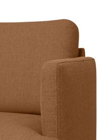 Sofa Fluente (2-zits) in nougat met metalen poten, Bekleding: 100% polyester, Frame: massief grenenhout, Poten: gepoedercoat metaal, Geweven stof nougat, B 166 x D 85 cm