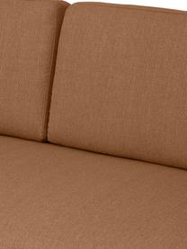 Sofa Fluente (2-zits) in nougat met metalen poten, Bekleding: 100% polyester, Frame: massief grenenhout, FSC-g, Poten: gepoedercoat metaal, Geweven stof nougat, B 166 x D 85 cm