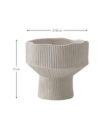Vaso in ceramica Mushroom, Ceramica, Bianco crema, Ø 18 x Alt. 17 cm
