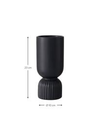 Vase grès noir Gino, 2 élém., Grès cérame, Noir, Ø 10 x haut. 23 cm