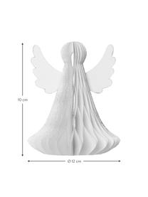 Deko-Objekt Angel, 2 Stück, Papier, Weiß, Ø 10 x H 12 cm