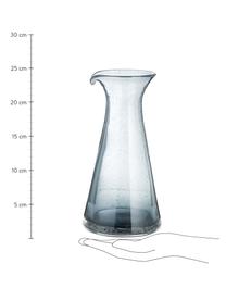 Karafka ze szkła dmuchanego Bubble, 800 ml, Szkło, Transparentnyny, szary, W 25 cm, 800 ml