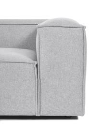 Canapé lounge modulable Lennon, Tissu gris clair, larg. 418 x prof. 68 cm, méridienne à gauche