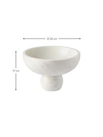 Bol decorativo de mármol Levi, Mármol, Mármol blanco, Ø 26 x Al 17 cm
