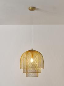 Metall-Pendelleuchte Louie, Lampenschirm: Metall, pulverbeschichtet, Baldachin: Metall, pulverbeschichtet, Goldfarben, Ø 40 x H 43 cm