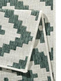 Dwustronny dywan wewnętrzny/zewnętrzny Malta, Zielony, odcienie kremowego, S 80 x D 150 cm (Rozmiar XS)