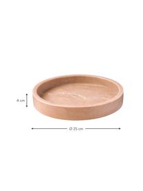 Kulatý dekorativní mramorový tác Venice, Mramor, Terakotová, mramorovaná, Ø 25 cm