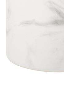 Keramik-Seifenspender Daro, Behälter: Keramik, Pumpkopf: Metall, beschichtet, Weiß, marmoriert, Schwarz, Ø 7 x H 18 cm