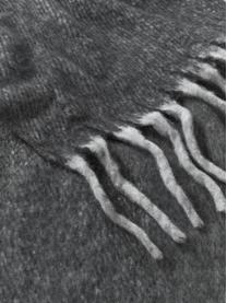 Plaid Verlee met franjes, 100% polyester, Grijs, B 130 x L 170 cm