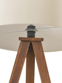 Lampa podłogowa trójnóg z litego drewna w stylu scandi Jake, Odcienie kremowego, brązowy, Ø 60 x W 150 cm
