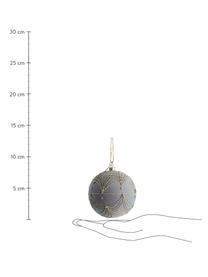 Pallina di Natale infrangibile Jalia 2 pz, Grigio, dorato, Ø 8 x Alt. 8 cm