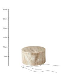Joyero de mármol Venice, Mármol, Travertino beige, Ø 13 x Al 7 cm