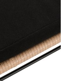Polyrattan-Sitzbank Costa, Sitzfläche: Polyethylen-Geflecht, Gestell: Metall, pulverbeschichtet, Hellbraun, Schwarz, B 126 x H 81 cm