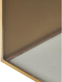 Estantería de pared de metal y vidrio Ada, Estructura: metal latón, Dorado, An 35 x Al 50 cm