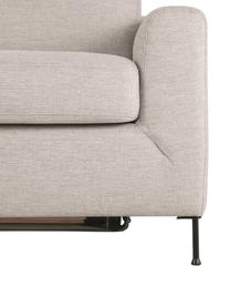 Sofa rozkładana Cucita (3-osobowa), Tapicerka: tkanina (100% poliester) , Stelaż: lite drewno sosnowe z cer, Nogi: metal lakierowany, Beżowa tkanina, S 274 x G 164 cm, lewostronna