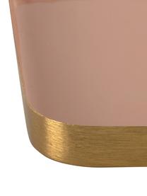 Deko-Tablett Festive mit glänzender Oberfläche in Rosa, Metall, beschichtet, Rosa, Goldfarben, L 25 x B 13 cm