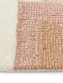 Tappeto in lana taftato a mano con struttura alta-bassa Corin, Retro: 100% cotone Nel caso dei , Tonalità beige, Larg. 120 x Lung. 180 cm (taglia S)