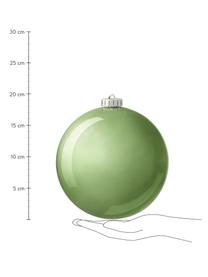 Pallina di Natale infrangibile Stix, Plastica infrangibile, Verde salvia, Ø 20 cm