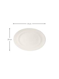Porcelánový servírovací talíř For Me, Porcelán, Bílá, D 41 cm, Š 29 cm