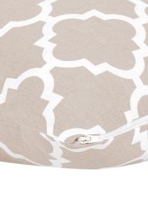 Kussenhoes Lana in beige met grafisch patroon, 100% katoen, Beige, B 45 x L 45 cm