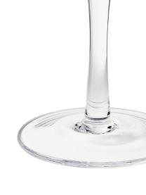Ručně vyrobené sklenice na víno s rýhovaným reliéfem a zlatým okrajem Minna, 4 ks, Foukané sklo, Transparentní se zlatým okrajem, Ø 8 cm, V 17 cm