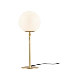Lampe à poser en verre opale Shapes, Blanc crème, couleur laitonnée, Ø 22 x haut. 47 cm