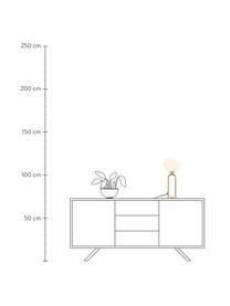 Lampe à poser en verre opale Shapes, Blanc crème, couleur laitonnée, Ø 22 x haut. 47 cm