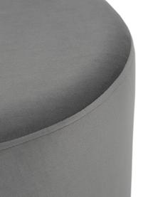 Pouf in velluto Orchid, Rivestimento: velluto (100% poliestere), Struttura: compensato, Velluto grigio, dorato, Ø 38 x Alt. 38 cm