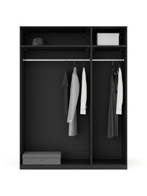 Armario modular Leon, 3 puertas (150 cm), diferentes variantes, Estructura: aglomerado con certificad, Negro, Interior Classic (An 150 x Al 200 cm)