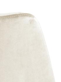 Krzesło tapicerowane z aksamitu i metalowymi nogami Eris, 2 szt., Tapicerka: aksamit poliestrowy Dzięk, Nogi: metal malowany proszkowo, Beżowy aksamit, czarny, S 49 x G 54 cm
