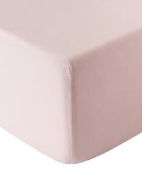 Boxspring hoeslaken Biba uit flanel in roze, Weeftechniek: flanel Flanel is een knuf, Roze, B 90 x L 200 cm