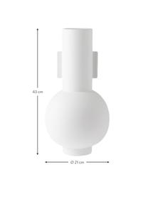 Große Design-Vase Mask aus Keramik, Keramik, Weiß, Ø 21 x H 43 cm
