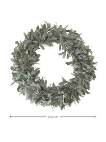 Ręcznie wykonany wieniec świąteczny Vintia, Tworzywo sztuczne, Jasny zielony, Ø 55 cm