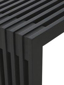 Panchina in legno massiccio Rib, Legno di mogano verniciato, Nero, Larg. 104 x Alt. 43 cm