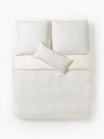 Funda nórdica River, Parte superior: 85% algodón, 10% poliéste, Parte trasera: 100% algodón Gramaje 180 , Blanco Off White, azul, Cama 90 cm (155 x 220 cm)