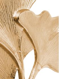 Handgefertigtes Wandobjekt Ginkgo Gold, Aluminium, pulverbeschichtet, Goldfarben, B 38 x H 36 cm
