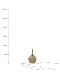Bolas de Navidad irrompibles Leaf, 2 uds., Vidrio, poliéster, plástico, Rosa, Ø 8 cm