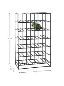 Stojak na wino na 24 butelki Gilbert, Metal powlekany, Czarny, S 41 x W 67 cm