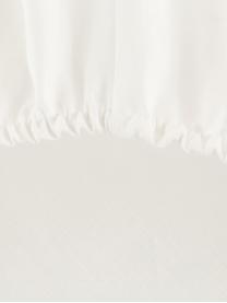 Lenzuolo con angoli in lino Soffio, Crema, 180 x 200 cm