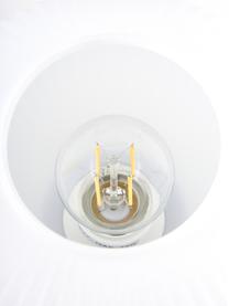 Klein nachtlampje Charles van opaalglas, Lampenkap: opaalglas, Lampvoet: gecoat metaal, Zwart, opaalwit, Ø 20 x H 20 cm