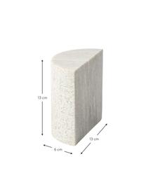 Marmor-Buchstützen Nile, 2 Stück, Marmor, Beige, marmoriert, B 13 x H 13 cm