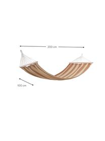Hamaca a rayas Relax, Estructura: madera, Beige, marrón, An 100 x L 200