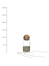Mundgeblasene Salz- und Pfefferstreuer Nature mit Holzdeckel, 2er-Set, Behälter: Mundgeblasenes Glas, Verschluss: Eichenholz, Transparent, Eichenholz, Ø 5 x H 12 cm
